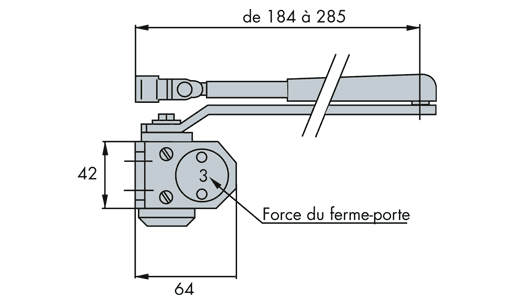 Ferme porte complet GR101-3 Groom 