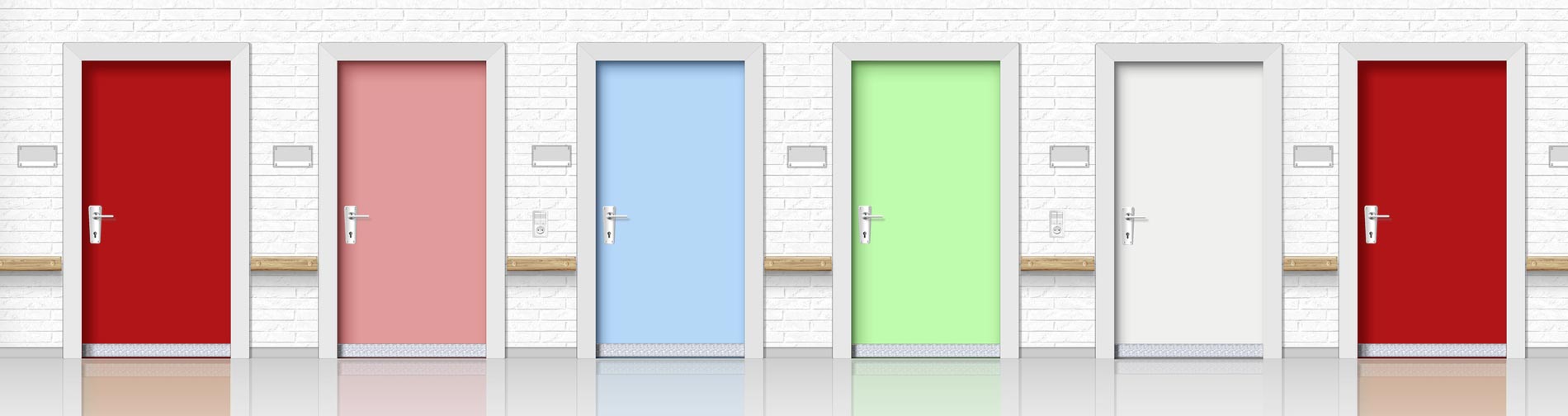 coloured doors